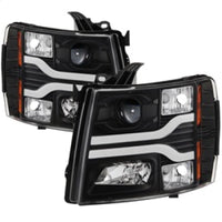 Thumbnail for Spyder Chevy Silverado 1500 07-13 Version 3 Projector Headlights - Black PRO-YD-CS07V3-LBDRL-BK