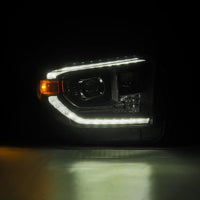 Thumbnail for AlphaRex 14-21 Toyota Tundra LUXX-Series LED Proj Headlights Blk w/Actv Light & Seq. Sig + DRL