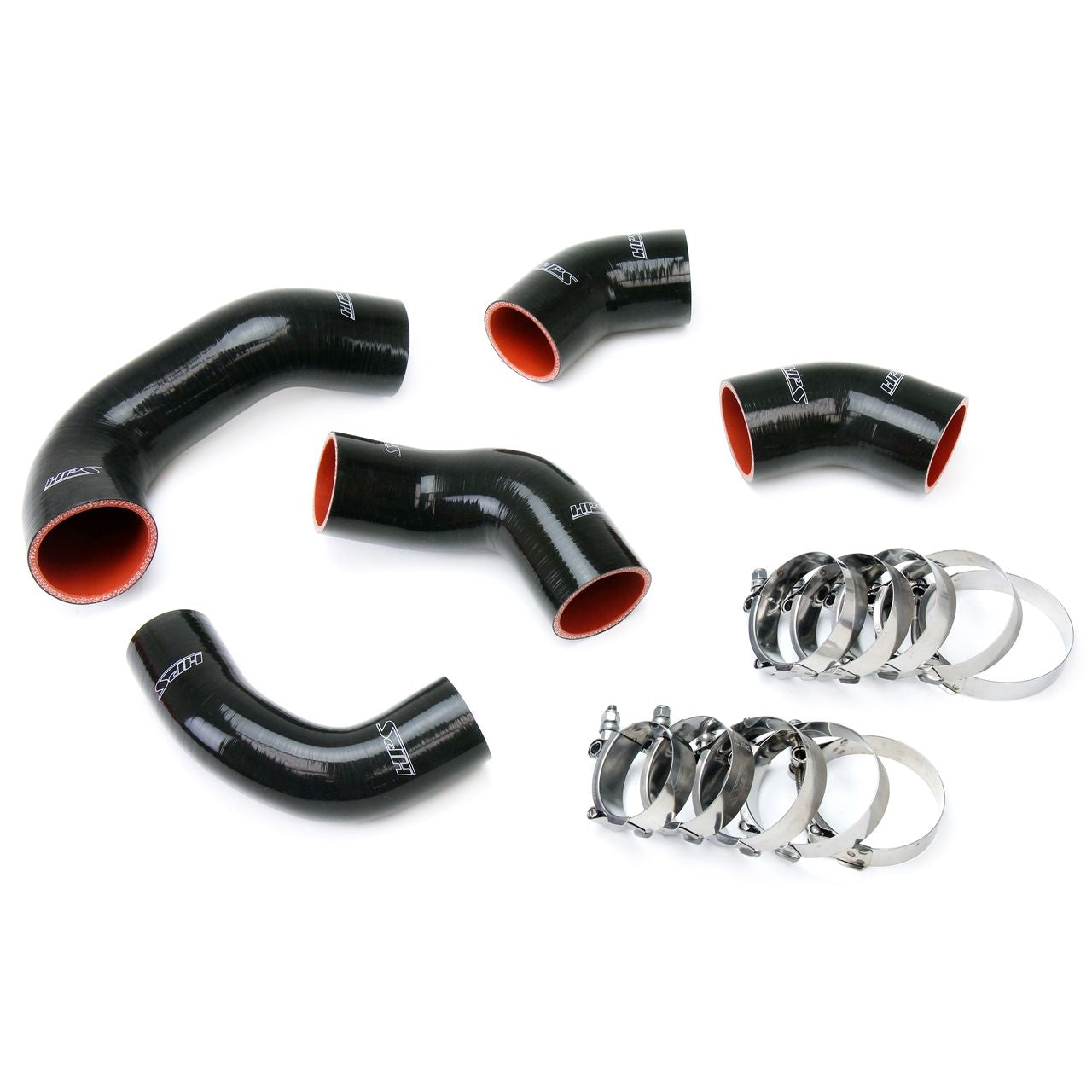 HPS Black Reinforced Silicone Intercooler Hose Kit for Mitsubishi 03-07 Lancer EVO 8 9 MR US-Spec