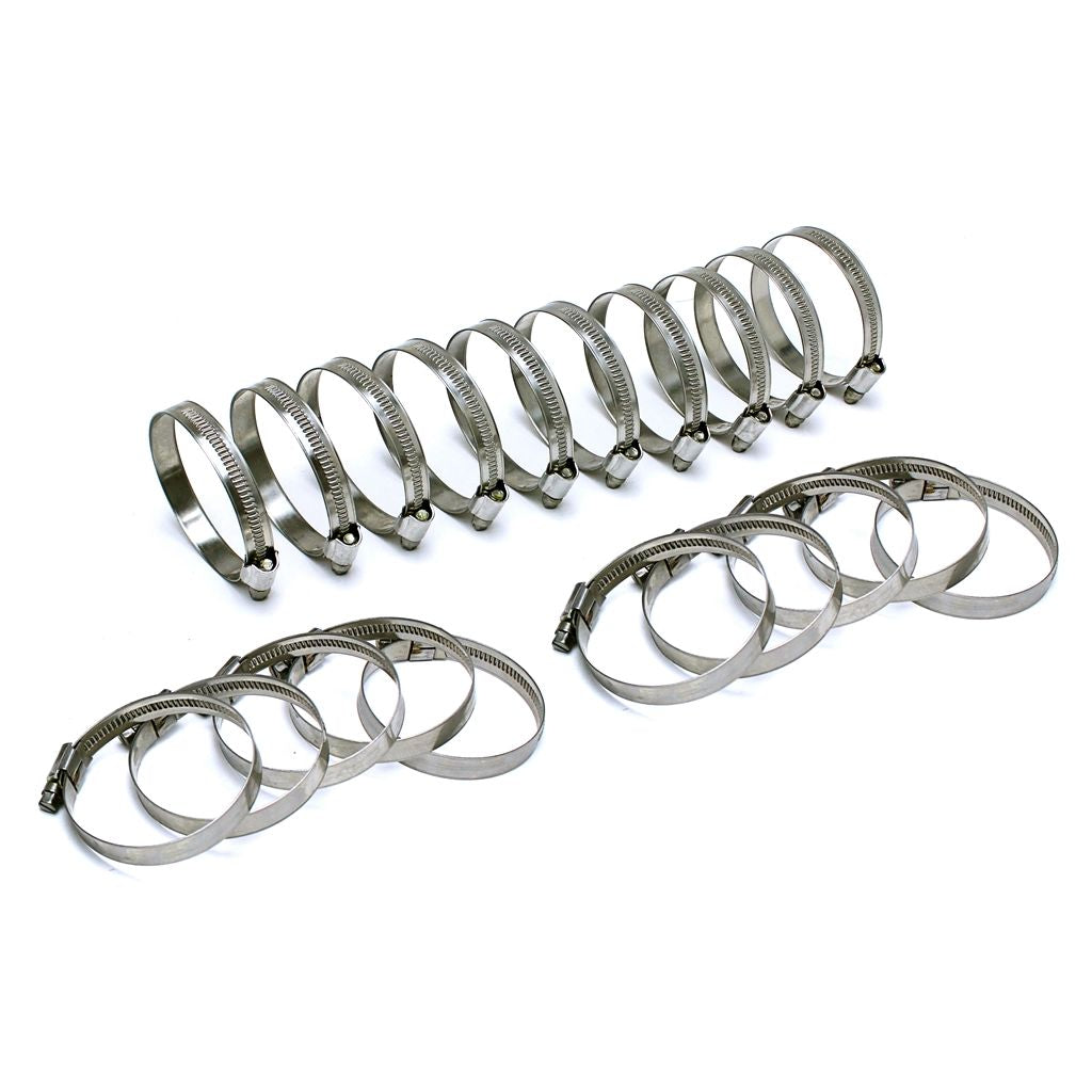 HPS Stainless Steel Embossed Hose Clamps Size 6 20pc Pack 1/2" - 13/16" (13mm-20mm)