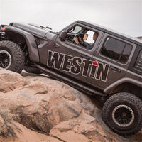 Thumbnail for Westin/Snyper 2018+ Jeep Wrangler JL Unlimited 4DR Triple Tube Rock Rail Steps - Textured Black