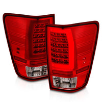 Thumbnail for Anzo 04-15 Nissan Titan Full LED Tailights Chrome Housing Red/Clear Lens