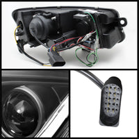 Thumbnail for Spyder Audi A6 05-07 Projector Headlights Halogen Light Tube DRL Blk PRO-YD-ADA605-LTDRL-BK