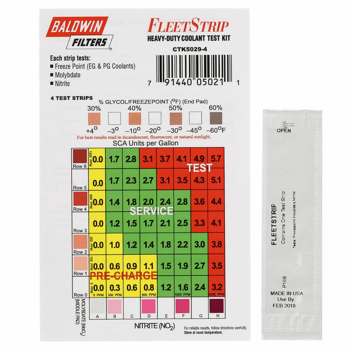 Baldwin CTK5029-1 FleetStrip Coolant Test Strip Only