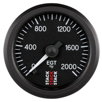 Thumbnail for Autometer Stack 52mm 0-2000 Deg F Pro Stepper Motor Exhaust Gas Temp Gauge - Black