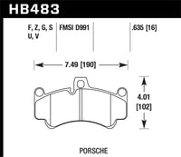 Thumbnail for Hawk 05-08 Porsche 911 3.6L Carrera Ceramic Composite Brakes Front ER-1 Brake Pads
