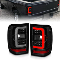 Thumbnail for ANZO 01-11 Ford Ranger LED Taillights - Black Housing w/ Smoke Lens & Light Bar