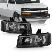 Thumbnail for ANZO 2003-2017 Chevy Express Crystal Headlight Black