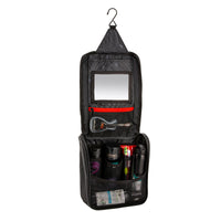 Thumbnail for ARB Toiletries Bag Charcoal Finish w/ Red Highlights PVC Outer Shell Mesh Pockets Mirror