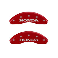 Thumbnail for MGP 4 Caliper Covers Engraved Front Accord Engraved Rear Accord Red finish silver ch