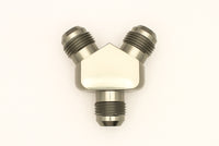 Thumbnail for DeatschWerks 10AN Male Flare + 10AN Male Flare To 10AN Male Flare Y-Block Fitting