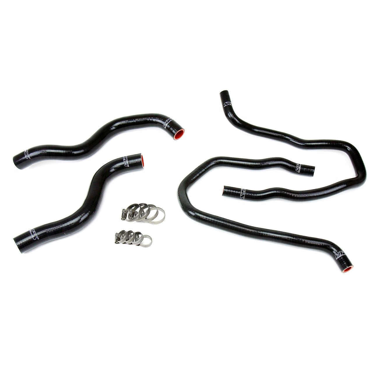 HPS Black Reinforced Silicone Radiator + Heater Hose Kit for Honda 13-17 Accord 2.4L LHD