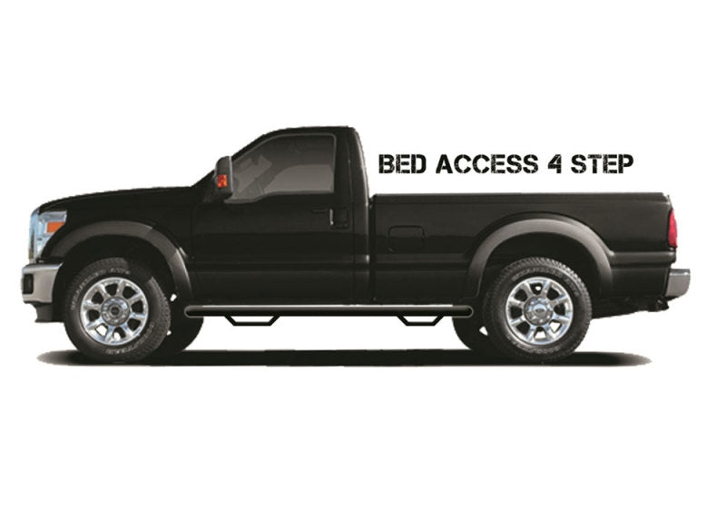 N-Fab Nerf Step 15-17 Chevy-GMC 2500/3500 Regular Cab 8ft Bed - Gloss Black - Bed Access - 3in