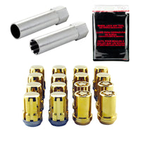 Thumbnail for McGard SplineDrive Tuner 4 Lug Install Kit w/Locks & Tool (Cone) M12X1.5 / 13/16 Hex - Gold