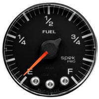Thumbnail for Autometer Spek-Pro Gauge Fuel Level 2 1/16in 0-270 Programmable Blk/Chrm