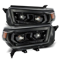 Thumbnail for AlphaRex 10-13 Toyota 4Runner LUXX LED Proj Headlights Plank Style Alpha Black w/Seq Signal/DRL