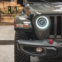 Thumbnail for Oracle Jeep Wrangler JL Oculus Bi-LED Projector Headlights- Graphite Metallic - 5500K SEE WARRANTY
