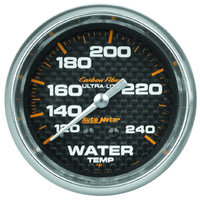 Thumbnail for Autometer Carbon Fiber 2-5/8in 120-240 Deg F Mechanical Water Temp Gauge