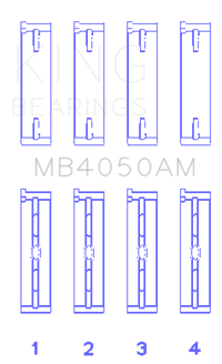 Thumbnail for King Mitsubishi 6G74/6G75 3.5L (Size STD) Main Bearing Set