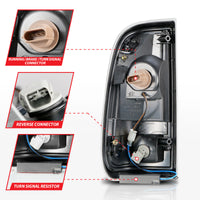Thumbnail for ANZO 2008-2016 Ford F-250 LED Taillights Black Housing Clear Lens (Pair)