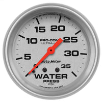Thumbnail for Autometer 66.7mm 35 PSI Mechanical Water Pressure Gauge