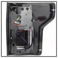 Thumbnail for Spyder 15-17 Ford F-150 LED Tail Lights (w/Blind Spot) - Black Smoke (ALT-YD-FF15015BS-LBLED-BSM)