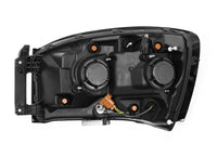 Thumbnail for AlphaRex 06-08 Dodge Ram 1500HD LUXX LED Projector Headlights Plank Style Black w/Seq Signal/DRL