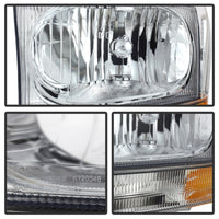 Thumbnail for Xtune Ford F250/350/450 Superduty 99-04 Crystal Headlights w/ Bumper Lights HD-JH-FF25099-AM-C