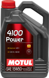 Thumbnail for Motul 5L Engine Oil 4100 POWER 15W50 - VW 505 00 501 01 - MB 229.1