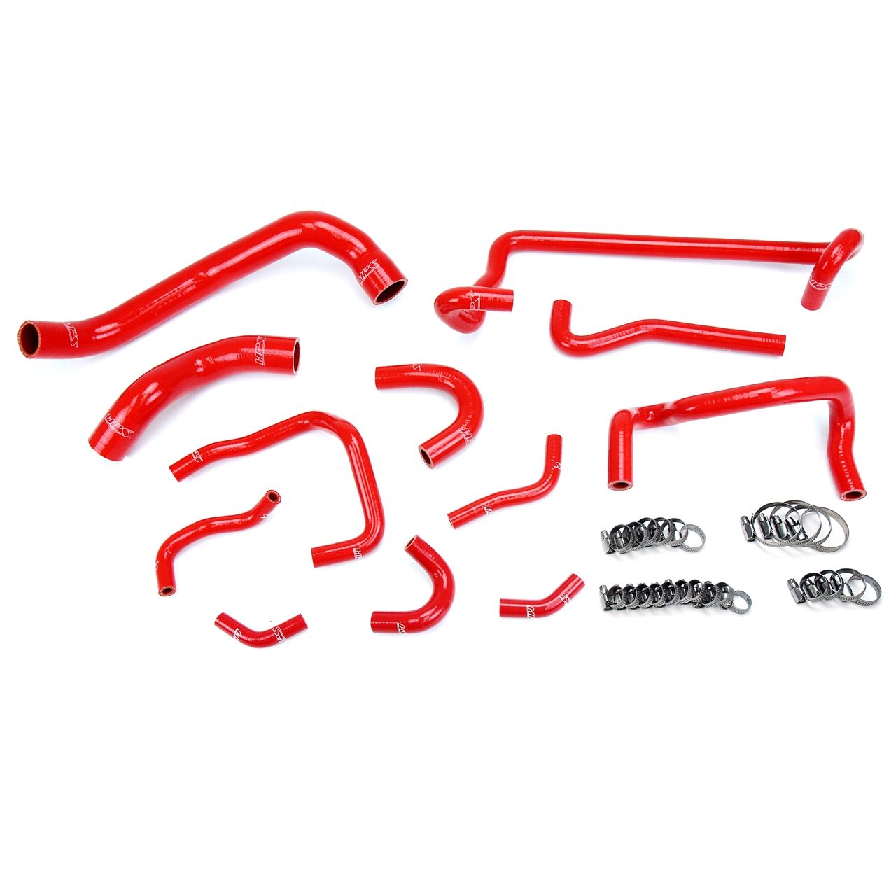 HPS Red Reinforced Silicone Radiator + Heater Hose Kit Coolant for Nissan 89-94 Skyline GTR R32 RB26DETT Twin Turbo