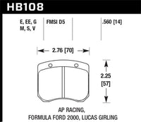 Thumbnail for Hawk AP Racing / FF 2000 HT-10 Race Brake Pads