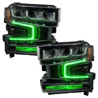 Thumbnail for Oracle 19-21 Chevy Silverado 1500 RGB+W Headlight DRL Upgrade Kit - ColorSHIFT 2 SEE WARRANTY