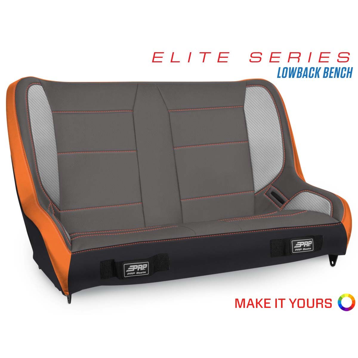 PRP Elite Series Low Back Rear Suspension Bench Seat (36-39In.)