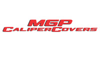 Thumbnail for MGP 4 Caliper Covers Engraved Front & Rear MGP Yellow Finish Black Char 2010 Infiniti G37