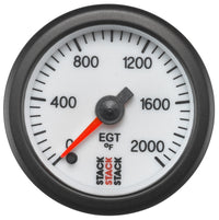 Thumbnail for Autometer Stack 52mm 0-2000 Deg F Pro Stepper Motor Exhaust Gas Temp Gauge - White