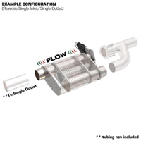 Thumbnail for QTP 2.5in Weld-On 304SS Reverse Screamer Muffler w/Bolt-On QTEC Electric Cutout