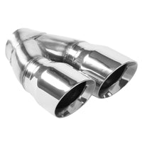 Thumbnail for MagnaFlow Double Wall 3in Dual Round Polished Tip 2.25in Inlet