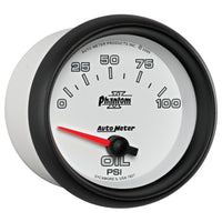 Thumbnail for Autometer Phantom II 2 5/8in 0-100 PSI Short Sweep Electronic Oil Pressure Gauge