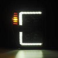 Thumbnail for AlphaRex 08-10 Ford F250-550 NOVA-Series LED Projector Headlights Alpha-Blk w/Activ Light/Seq Signal