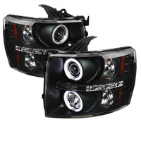 Thumbnail for Spyder Chevy Silverado 1500 07-13 Projector Headlights CCFL Halo LED Blk PRO-YD-CS07-CCFL-BK