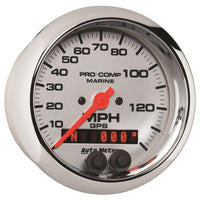Thumbnail for Autometer Marine Chrome 3-3/8in 140MPH GPS Speedometer Gauge