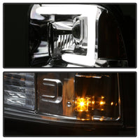 Thumbnail for Spyder 05-07 Ford F250/350/450 SD Ver 2 Proj Headlights - Light Bar DRL - Black PRO-YD-FS05V2-LB-C
