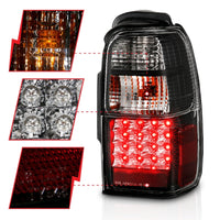 Thumbnail for ANZO 2001-2002 Toyota 4 Runner LED Taillights Black