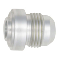 Thumbnail for DeatschWerks 8AN Male Flare with Aluminum Weld On Fitting - Anodized Raw Aluminum