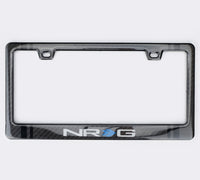 Thumbnail for NRG Carbon License Plate Frame/ Fiber Poly Dip Finish Wet w/ NRG Logo