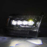 Thumbnail for AlphaRex 09-18 Dodge Ram 2500 NOVA LED Proj Headlights Plank Style Design Black w/ Activation Light