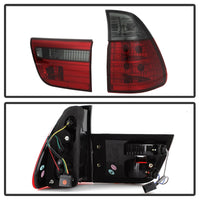 Thumbnail for Spyder BMW E53 X5 00-06 4PCS Euro Style Tail Lights- Red Smoke ALT-YD-BE5300-RS