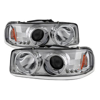 Thumbnail for Spyder GMC Sierra 1500/2500/3500 99-06 Projector Headlights LED Halo LED Chrome PRO-YD-CDE00-HL-C