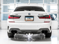 Thumbnail for AWE Tuning 2019+ BMW M340i (G20) Non-Resonated Touring Edition Exhaust - Quad Diamond Black Tips
