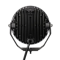 Thumbnail for Go Rhino Xplor Blackout Series Round LED Driving Light w/DRL (Surface/Threaded Stud Mnt) 7in. - Blk